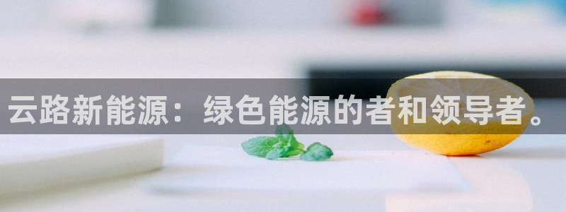 新宝gg 开户:云路新能源:绿色能源的者和领导者。