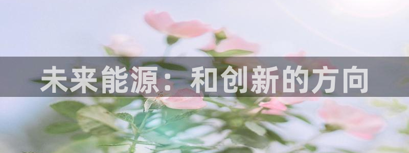 新宝gg走势:未来能源:和创新的方向