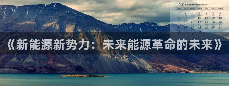 新宝gg工资:《新能源新势力:未来能源革命的未来》