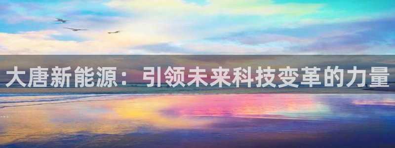 新宝gg至55312:大唐新能源:引领未来科技变革的力量