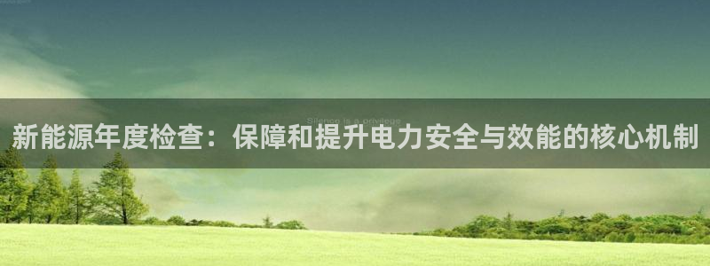 新宝gg平台注册:新能源年度检查:保障和提升电力安全与效能的